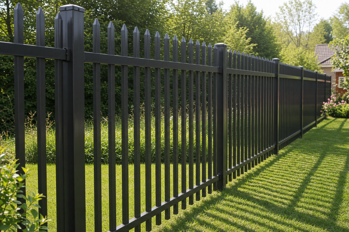 Aluminum fence installation